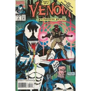 Venom Funeral Pyre 3 #3 Marvel 1993 Punisher Tom Lyle Direct Edition